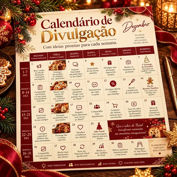 Calendário de divulgação