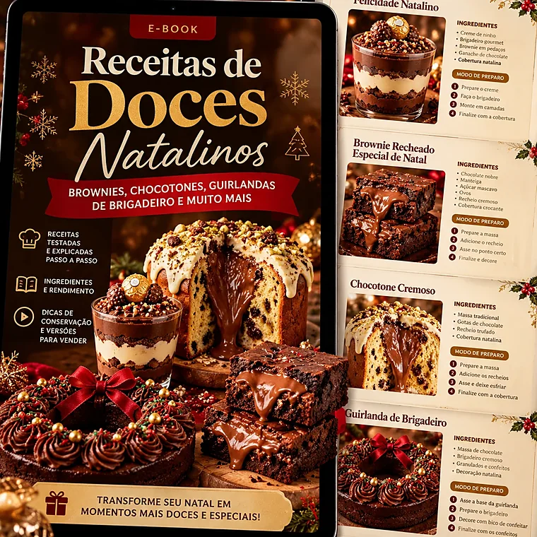 E-book com mais de 80 receitas natalinas