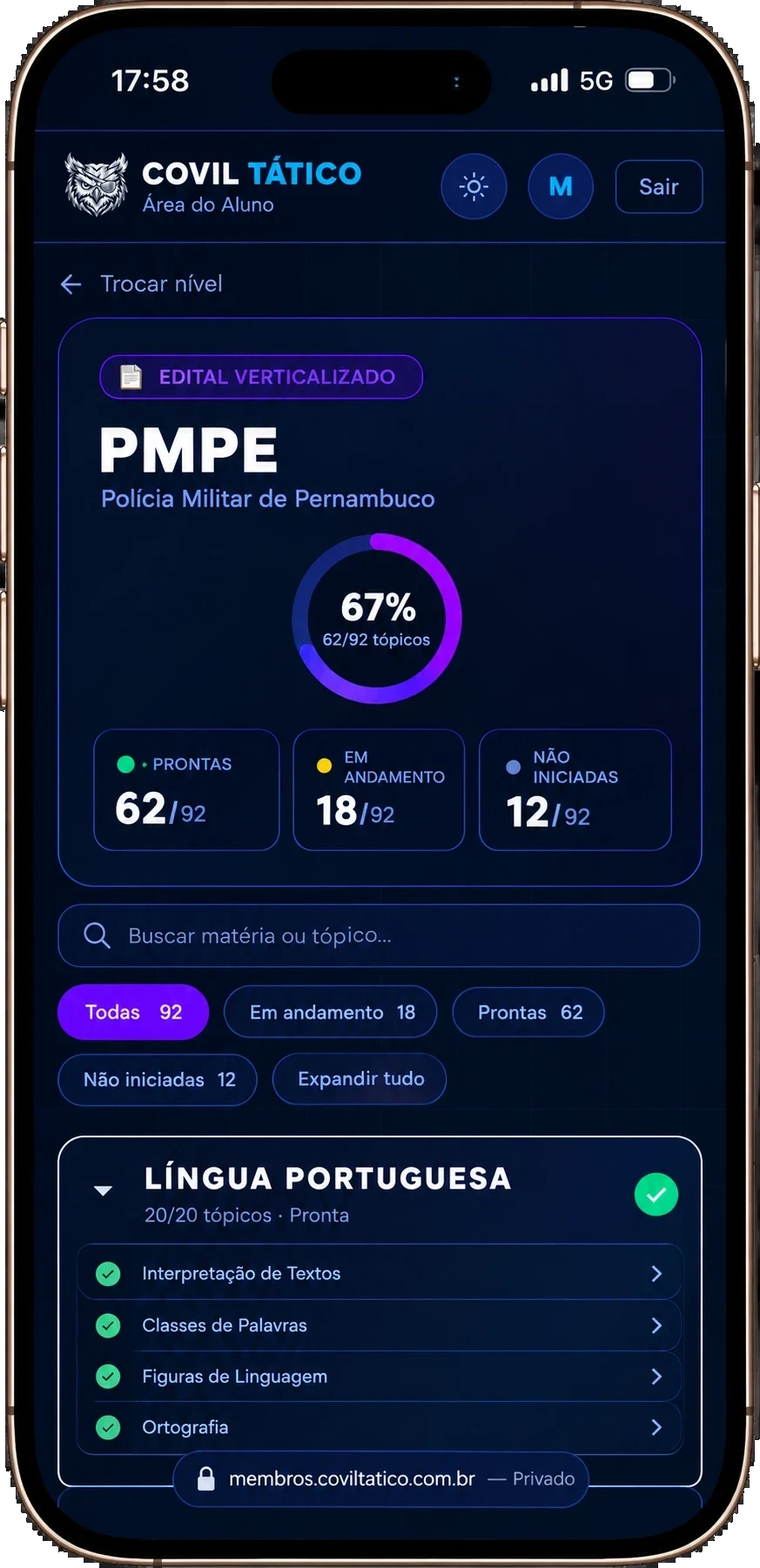 Meu desempenho