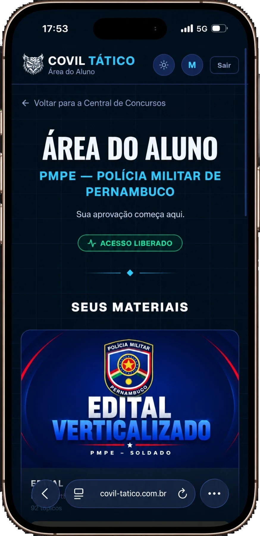 Área do aluno